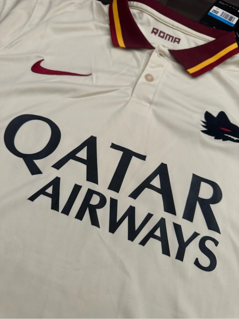 Nike Qatar Airways AS Roma Stadium Soccer Futbol Football Jersey Men Medium NWT